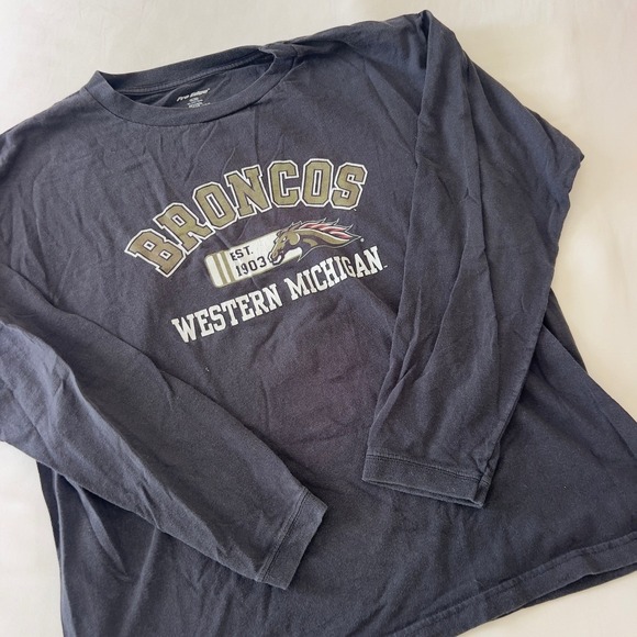 Pro Edge Other - Pro Edge Western‎ Michigan Broncos Long Sleeve T-Shirt Black Mens XL